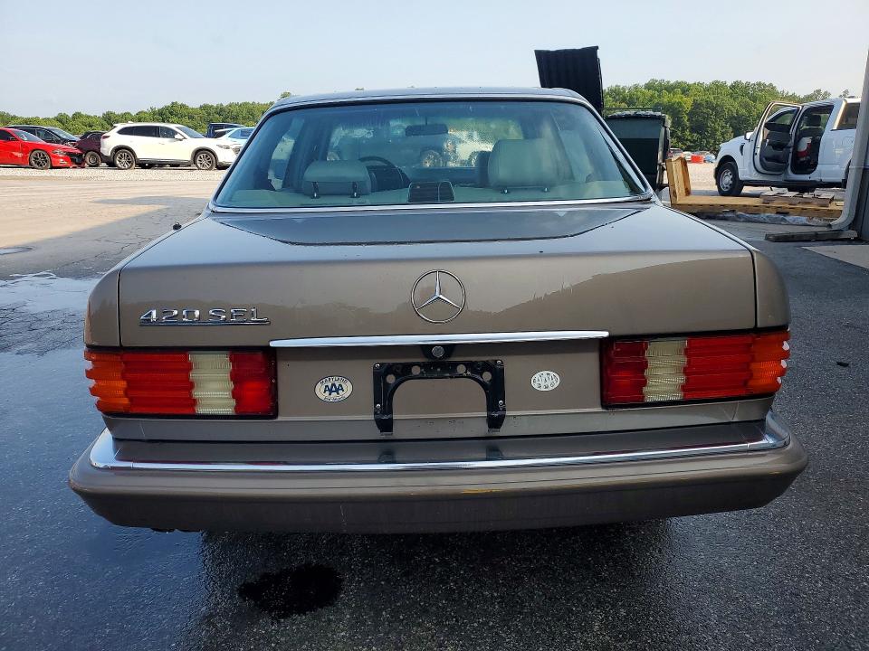 1988 Mercedes-benz S class VIN WDBCA35D2JA414995 COPART salvage auction — REAR END, Pa - Cert Of Salvage-Formerly Aband, sold $1,950 on 2026-07-27 (photo 6)