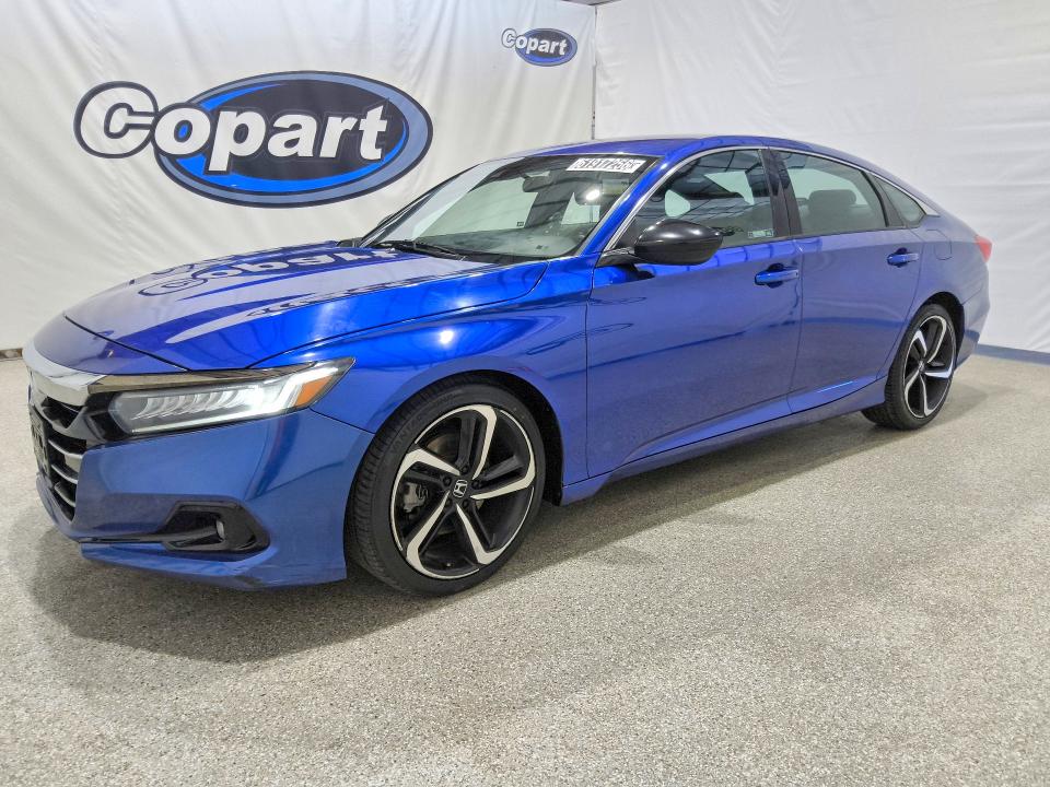 2021 Honda Accord VIN 1HGCV1F31MA118727 COPART salvage auction — MECHANICAL, Ca - Certificate Of Title, sold $5,000 on 2026-08-03 (photo 1)