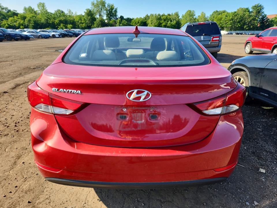 2016 Hyundai Elantra VIN KMHDH4AE4GU492753 COPART salvage auction — FRONT END, CT - CERT OF TITLE-SALVAGE, sold $1,050 on 2026-07-31 (photo 6)