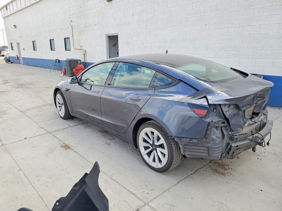 2022 Tesla Model 3 VIN 5YJ3E1EA7NF372482 COPART salvage auction — REAR END, Ut - Certificate Of Title, sold $200 on 2026-07-22 (photo 2)