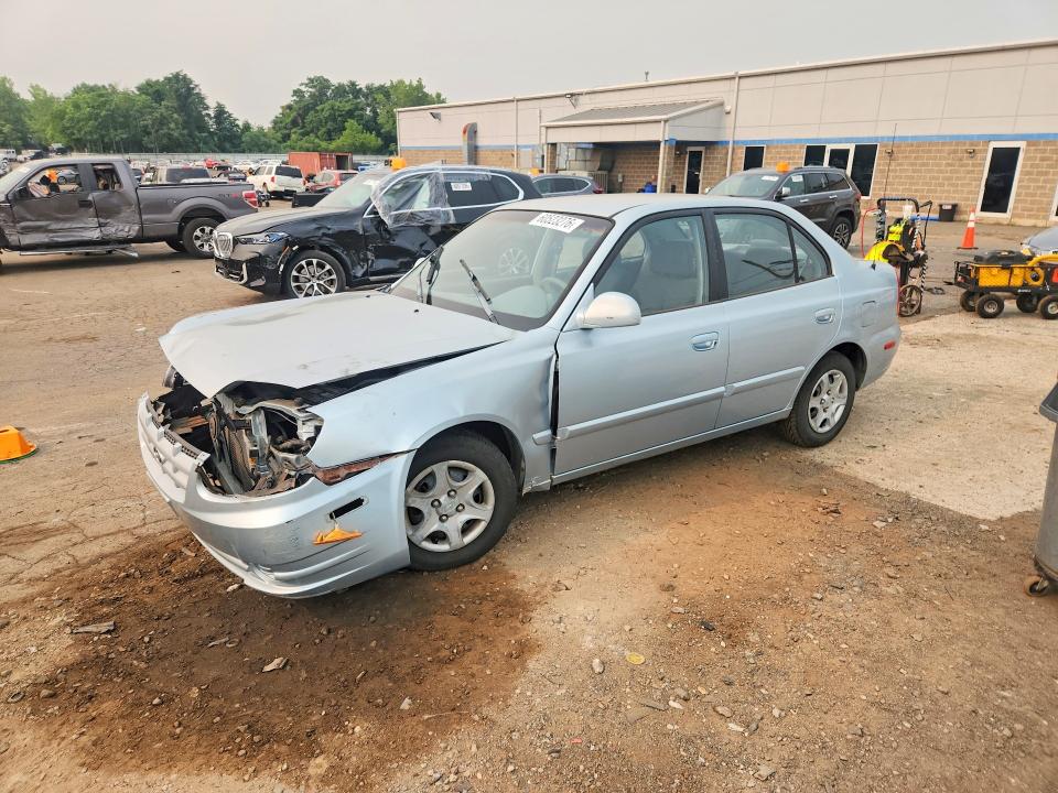 2003 Hyundai Accent VIN KMHCG45C33U497024 COPART salvage auction — FRONT END, Ct - Bill Of Sale-Salvage, sold $450 on 2026-07-31 (photo 1)