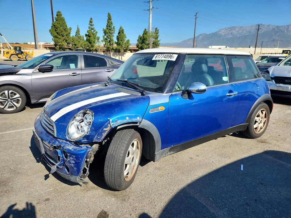 2006 Mini Cooper VIN WMWRC33526TK17402 COPART salvage auction — FRONT END, Ca - Salvage Certificate, sold $150 on 2026-08-04 (photo 1)