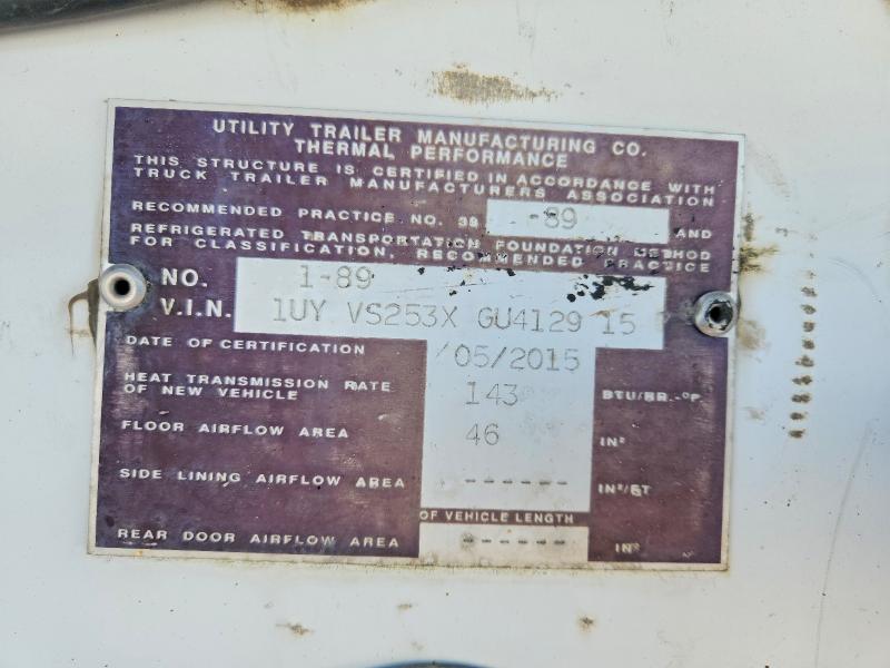 2016 Utility trailer mfg VIN 1UYVS253XGU412915 COPART salvage auction — MECHANICAL, CT, sold $7,900 on 2026-08-11 (photo 8)