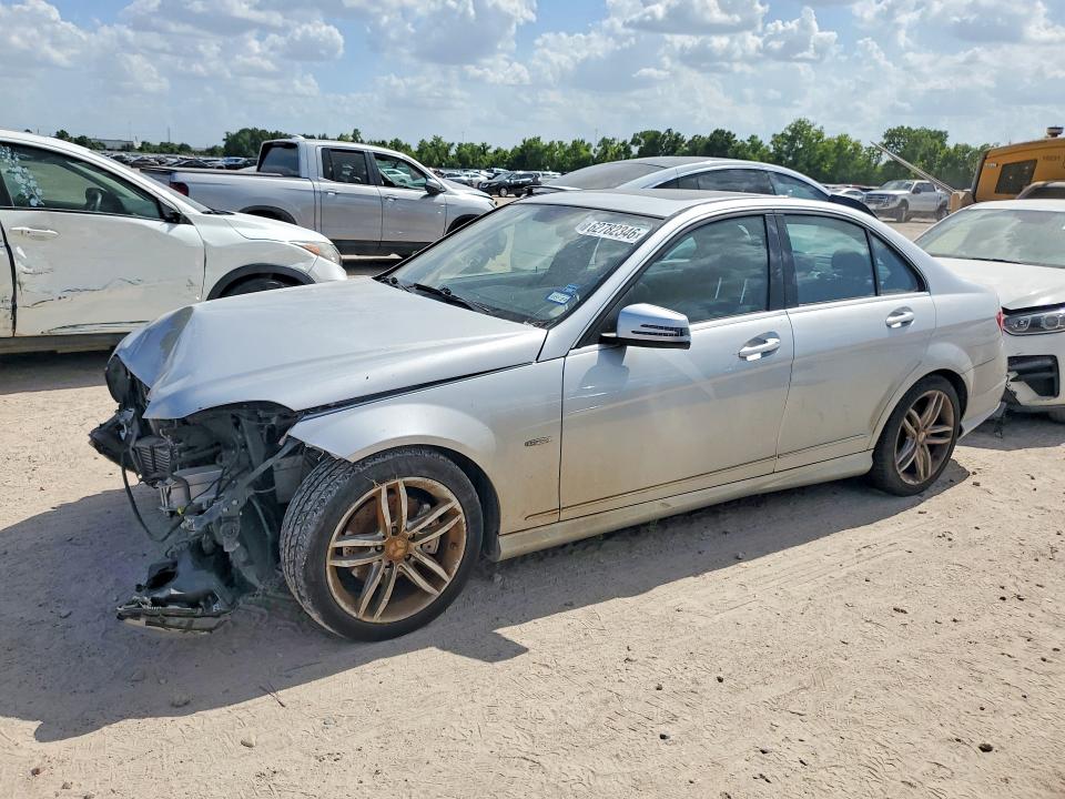 2012 Mercedes-benz C class VIN WDDGF4HB7CR214578 COPART salvage auction — FRONT END, TX - CERTIFICATE OF TITLE, sold $650 on 2026-07-31 (photo 1)