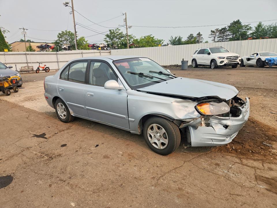 2003 Hyundai Accent VIN KMHCG45C33U497024 COPART salvage auction — FRONT END, Ct - Bill Of Sale-Salvage, sold $450 on 2026-07-31 (photo 4)