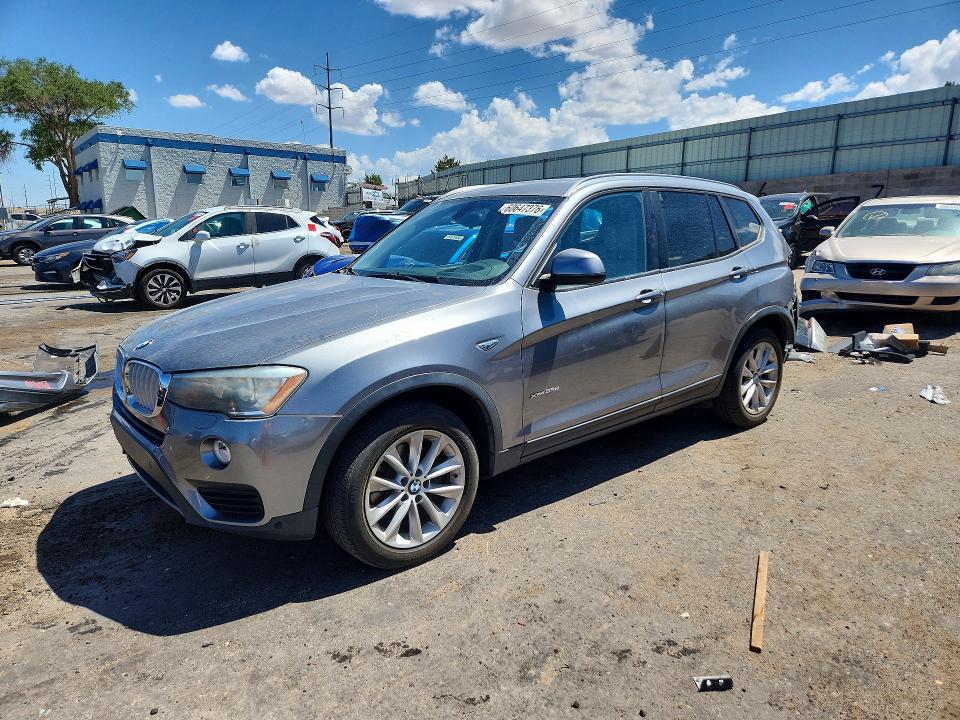 2016 BMW X3 VIN 5UXWY3C57G0N87592 COPART salvage auction — REAR END, Nm - Cert Of Title-Salvage, sold $1,950 on 2026-07-20 (photo 1)