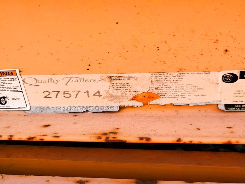 2022 Quality VIN 7RA1S1825NS003610 COPART salvage auction — SIDE, OH - BILL OF SALE, sold $15 on 2026-07-28 (photo 8)
