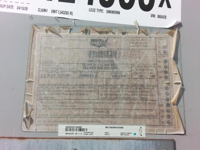 2018 Wabash Dry freigh VIN 1JJV532D2JL068428 COPART salvage auction — NORMAL WEAR, CT, sold $2,350 on 2026-07-10 (photo 9)