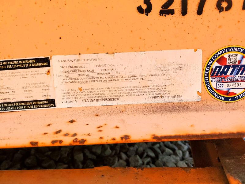 2022 Quality VIN 7RA1S1825NS003610 COPART salvage auction — SIDE, OH - BILL OF SALE, sold $15 on 2026-07-28 (photo 9)