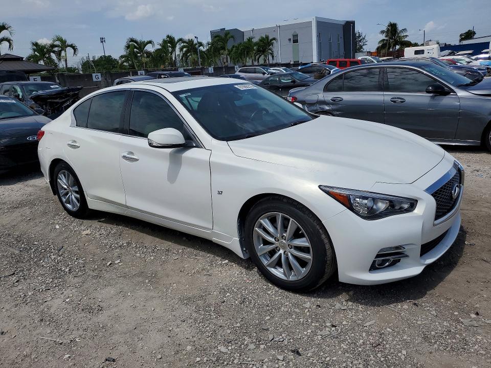 2015 Infiniti Q50 VIN JN1BV7AP8FM330553 COPART salvage auction — MINOR DENT/SCRATCHES, FL - CERTIFICATE OF TITLE (P), sold $1,500 on 2026-07-31 (photo 4)