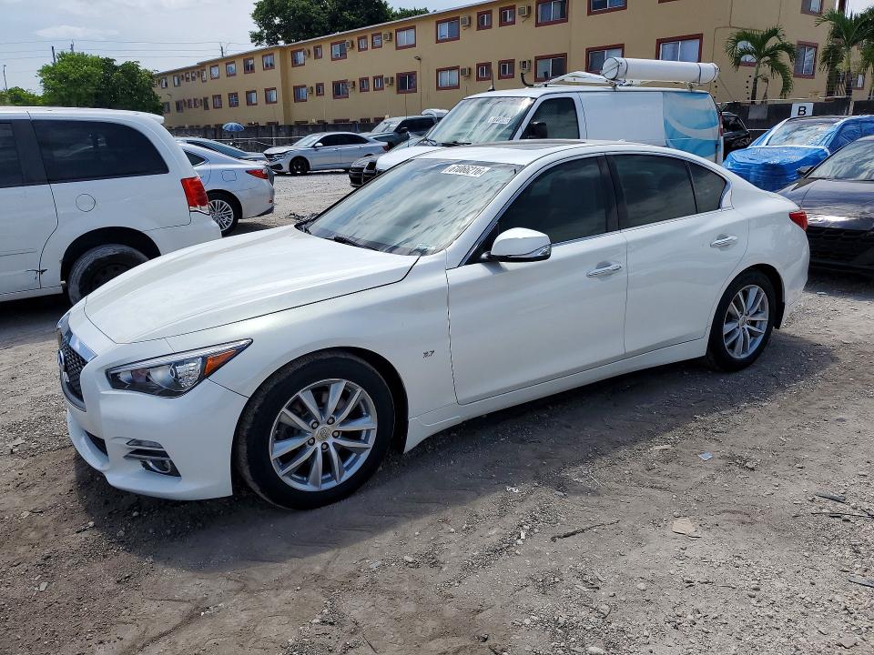 2015 Infiniti Q50 VIN JN1BV7AP8FM330553 COPART salvage auction — MINOR DENT/SCRATCHES, FL - CERTIFICATE OF TITLE (P), sold $1,500 on 2026-07-31 (photo 1)