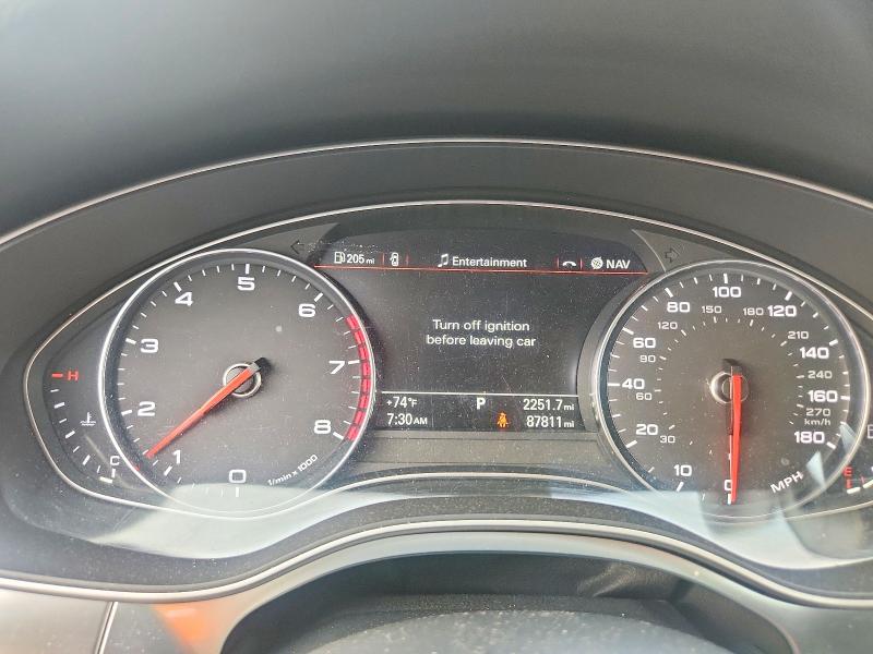 2014 Audi A6 VIN WAUFGAFC5EN054480 COPART salvage auction — FRONT END, CT - CERT OF TITLE-SALVAGE, sold $1,900 on 2026-07-31 (photo 9)