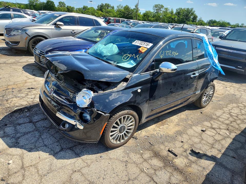 2012 Fiat 500 VIN 3C3CFFCR2CT360066 COPART salvage auction — REAR END, MI - CERTIFICATE OF TITLE, sold $300 on 2026-07-31 (photo 1)