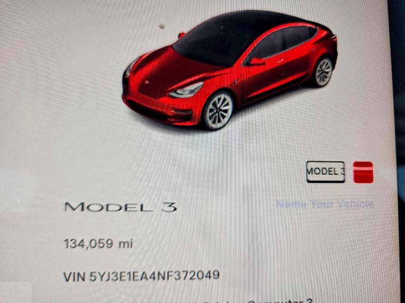 2022 Tesla Model 3 VIN 5YJ3E1EA4NF372049 COPART salvage auction — SIDE, Tn - Certificate Of Title, sold $9,600 on 2026-08-03 (photo 9)
