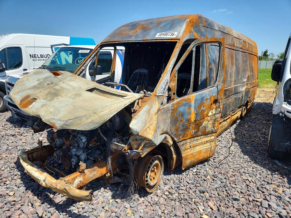 2014 Freightliner Sprinter VIN WDYPE8CC9E5886418 COPART salvage auction — BURN, BP, sold $30 on 2026-08-04 (photo 1)