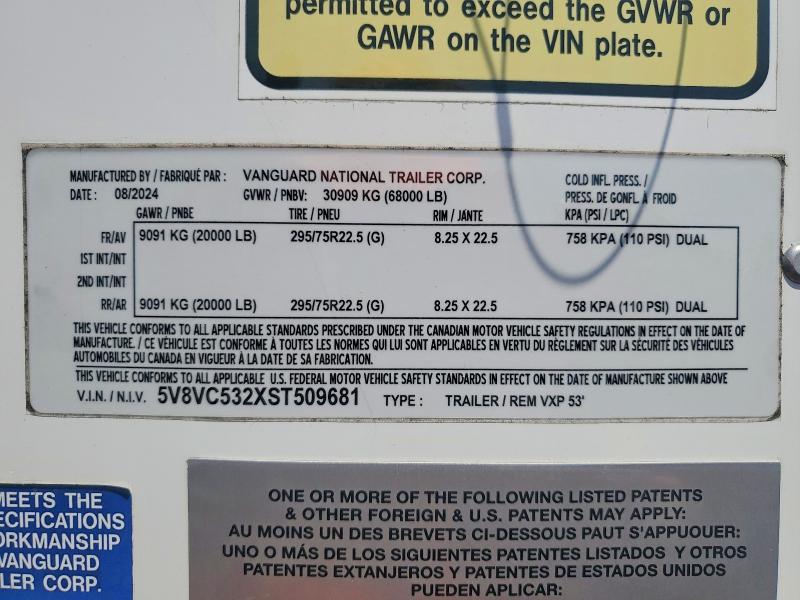 2025 Vanguard All models VIN 5V8VC532XST509681 COPART salvage auction — UNDERCARRIAGE, MD - CERT OF SALVAGE > 75% DAMAGE, sold $7,300 on 2026-07-27 (photo 8)