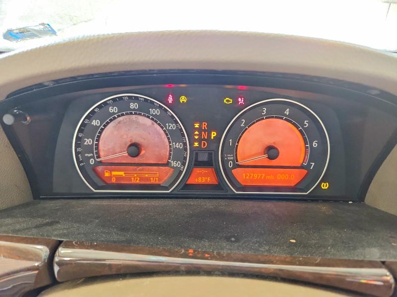 2008 BMW 7 series VIN WBAHN83578DT77629 COPART salvage auction — MECHANICAL, MO - SALVAGE CERTIFICATE OF TITLE, sold $70 on 2026-08-04 (photo 9)