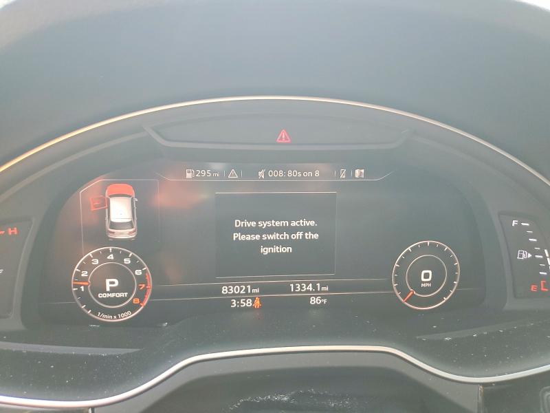 2018 Audi Q7 VIN WA1VAAF78JD018750 COPART salvage auction — FRONT END, MI - CERTIFICATE OF TITLE, sold $8,100 on 2026-07-31 (photo 9)
