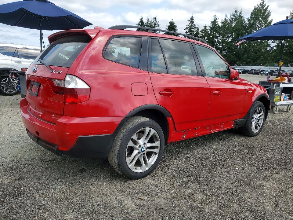 2008 BMW X3 VIN WBXPC93488WJ20889 COPART salvage auction — ALL OVER, CT, sold $200 on 2026-08-04 (photo 3)