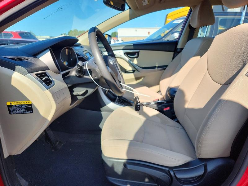 2016 Hyundai Elantra VIN KMHDH4AE4GU492753 COPART salvage auction — FRONT END, CT - CERT OF TITLE-SALVAGE, sold $1,050 on 2026-07-31 (photo 7)