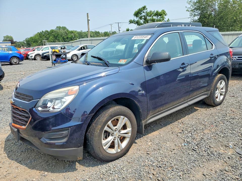 2016 Chev Equinox VIN 2GNFLEEK5G6150204 COPART salvage auction — MINOR DENT/SCRATCHES, NJ - CERTIFICATE OF TITLE, sold $750 on 2026-07-17 (photo 1)