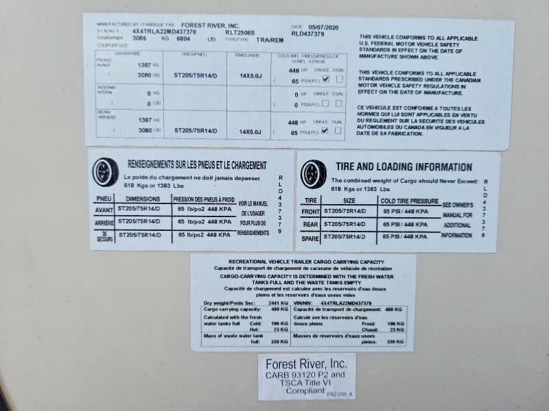2021 Foresriver All models VIN 4X4TRLA22MD437379 COPART salvage auction — NORMAL WEAR, TN - CERTIFICATE OF TITLE, sold $8,100 on 2026-08-25 (photo 9)