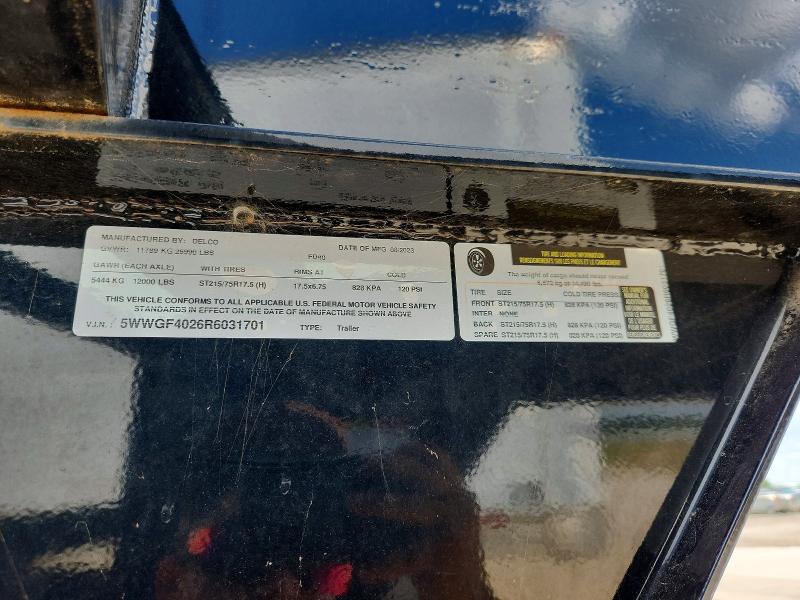 2024 Delco All models VIN 5WWGF4026R6031701 COPART salvage auction — NORMAL WEAR, TN - CERTIFICATE OF TITLE (P), sold $3,150 on 2026-07-30 (photo 8)