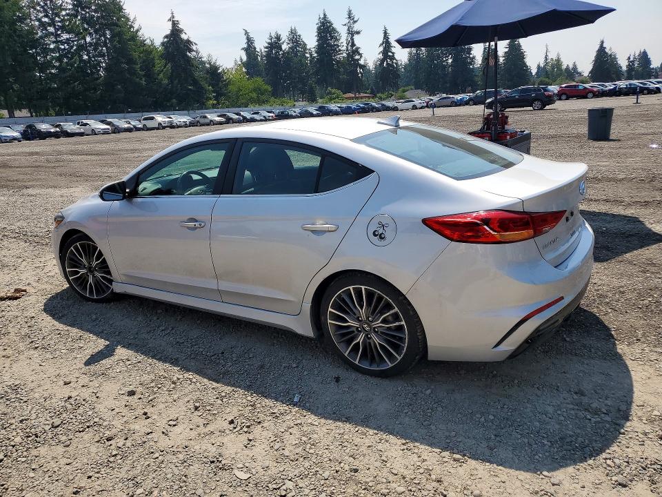 2018 Hyundai Elantra VIN KMHD04LB1JU542641 COPART salvage auction — REAR END, WA - BILL OF SALE, sold $2,300 on 2026-07-31 (photo 2)