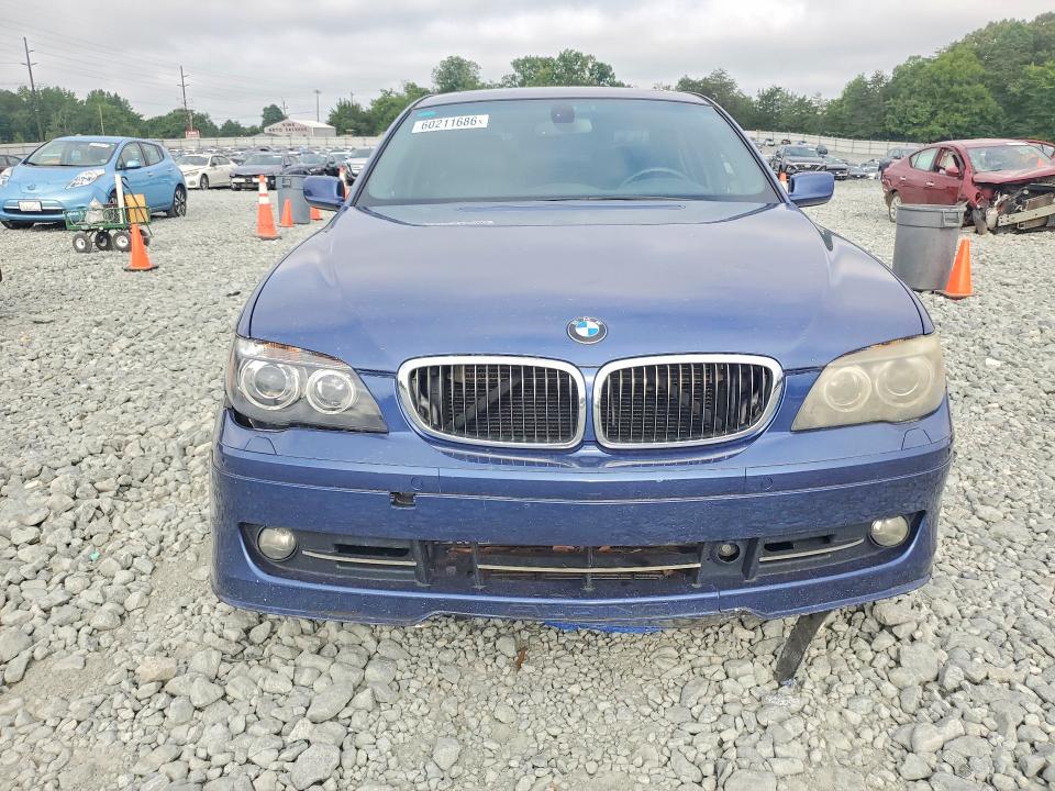 2007 BMW 7 series VIN WBAHL83557DT89380 COPART salvage auction — FRONT END, Nc - Dealer Only Clean Title, sold $5,300 on 2026-07-15 (photo 5)