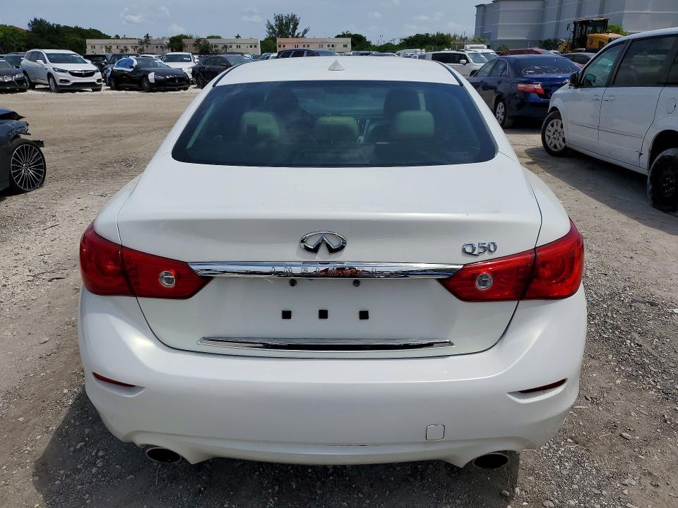 2015 Infiniti Q50 VIN JN1BV7AP8FM330553 COPART salvage auction — MINOR DENT/SCRATCHES, FL - CERTIFICATE OF TITLE (P), sold $1,500 on 2026-07-31 (photo 6)