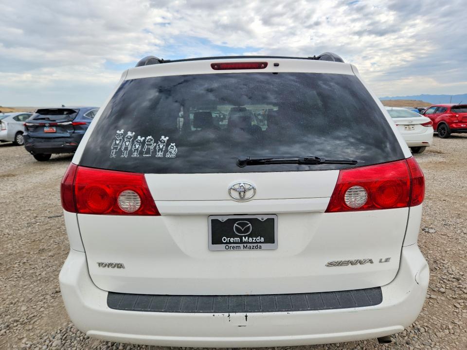 2006 Toyota Sienna VIN 5TDZA23C86S475603 COPART salvage auction — REAR END, Ut - Certificate Of Title (P), sold $425 on 2026-07-31 (photo 6)