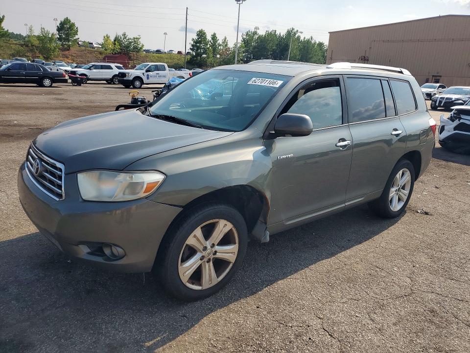 2010 Toyota Highlander VIN 5TDYK3EH7AS017227 COPART salvage auction — FRONT END, Sc - Certificate Of Title, sold $1,450 on 2026-07-31 (photo 1)