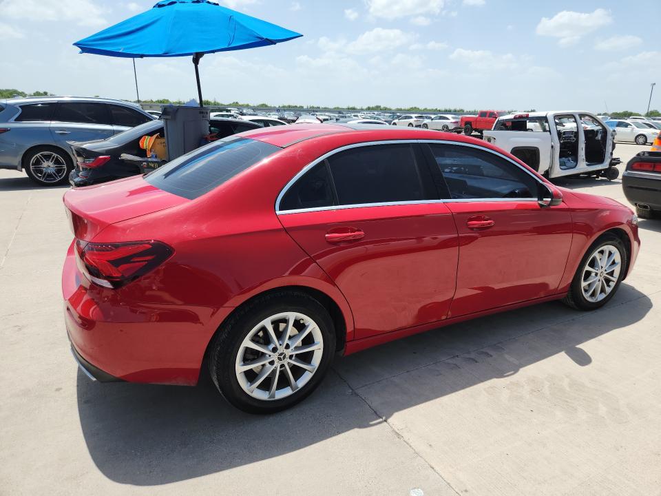 2020 Mercedes-benz A-class VIN W1K3G4EB5LW042987 COPART salvage auction — MINOR DENT/SCRATCHES, Tx - Cert Of Title W/Lemon History, sold $11,600 on 2026-09-08 (photo 3)