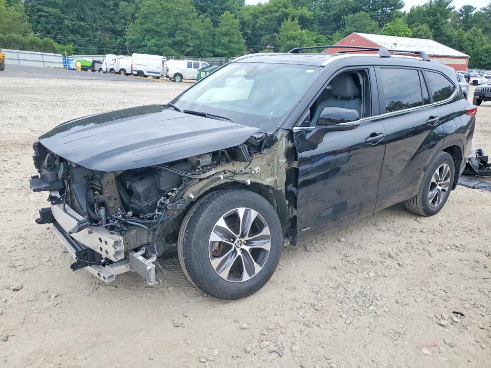 2023 Toyota Highlander VIN 5TDKBRCH2PS580335 COPART salvage auction — FRONT END, Ma - Cert Of Title-Salvage, sold $5,200 on 2026-07-27 (photo 1)