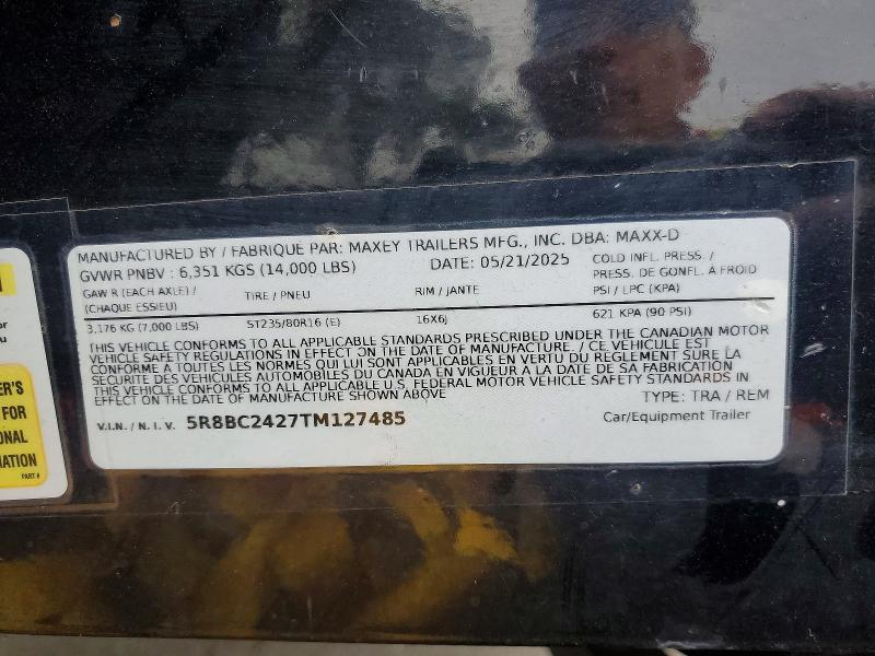 2026 Maxx d Unknown VIN 5R8BC2427TM127485 COPART salvage auction — MINOR DENT/SCRATCHES, TN - DIS/DLR/EXP ONLY CLEAN TITLE (P), sold $12,000 on 2026-07-23 (photo 8)