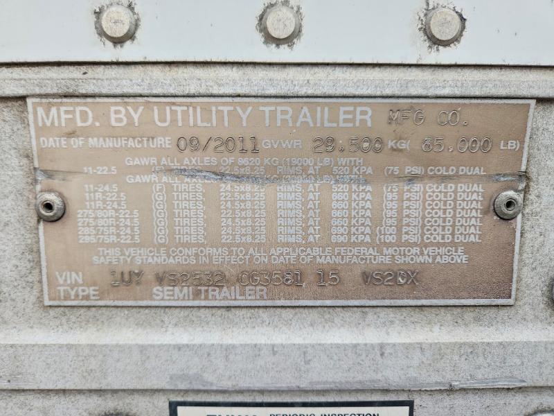 2012 Utility trailer Trailer VIN 1UYVS2532CG358115 COPART salvage auction — ROOF, ME - CERTIFICATE OF TITLE, sold $15 on 2026-07-28 (photo 8)