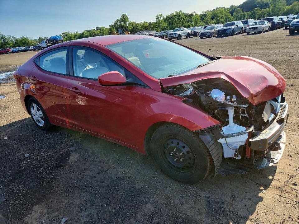 2016 Hyundai Elantra VIN KMHDH4AE4GU492753 COPART salvage auction — FRONT END, CT - CERT OF TITLE-SALVAGE, sold $1,050 on 2026-07-31 (photo 4)