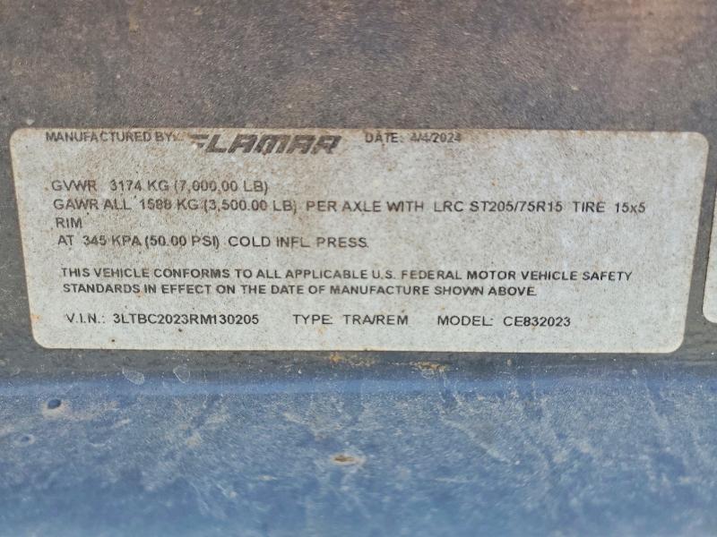 2024 Lamar Unknown VIN 3LTBC2023RM130205 COPART salvage auction — FRONT END, TN - CERTIFICATE OF TITLE (P), sold $1,450 on 2026-09-21 (photo 9)