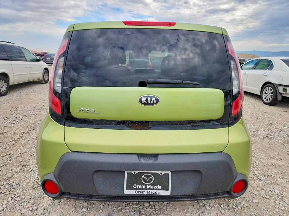 2014 Kia Soul VIN KNDJN2A25E7708583 COPART salvage auction — MINOR DENT/SCRATCHES, Ut - Certificate Of Title (P), sold $825 on 2026-07-31 (photo 6)