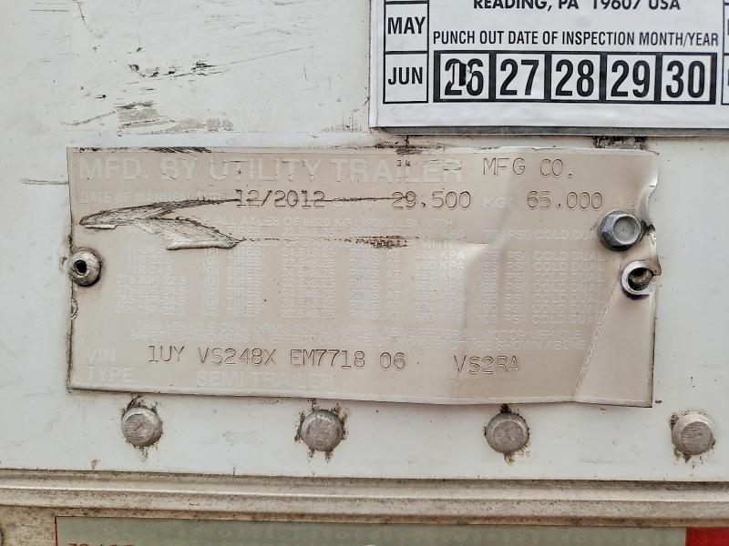 2014 Utility Trailer VIN 1UYVS248XEM771806 COPART salvage auction — MECHANICAL, CT, sold $2,800 on 2026-09-15 (photo 8)