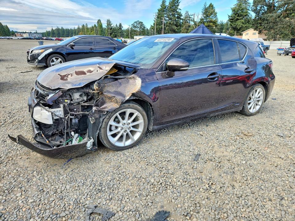 2012 Lexus Ct 200 VIN JTHKD5BH1C2059319 COPART salvage auction — FRONT END, Wa - Bill Of Sale, sold $1,650 on 2026-07-31 (photo 1)