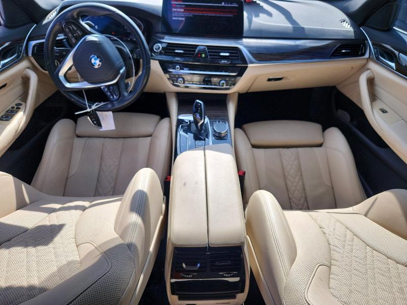 2021 BMW 5 series VIN WBA53BH07MCF11352 COPART salvage auction — SIDE, TX - SALVAGE VEHICLE TITLE, sold $10,300 on 2026-08-21 (photo 8)