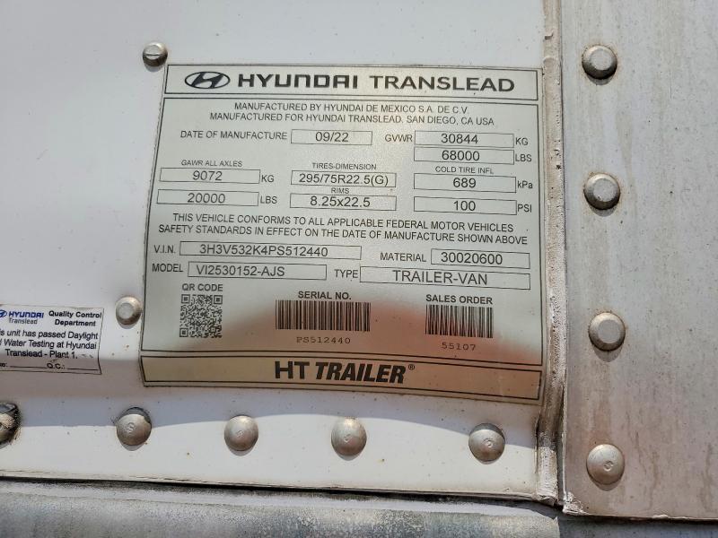 2023 Hyundai translead inc . VIN 3H3V532K4PS512440 COPART salvage auction — SIDE, OK - CERTIFICATE OF TITLE, sold $6,000 on 2026-07-28 (photo 8)