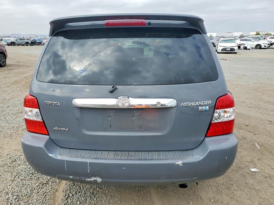 2006 Toyota Highlander VIN JTEEW21A160019409 COPART salvage auction — SIDE, CA - SALVAGE CERTIFICATE, sold $1,000 on 2026-07-17 (photo 6)