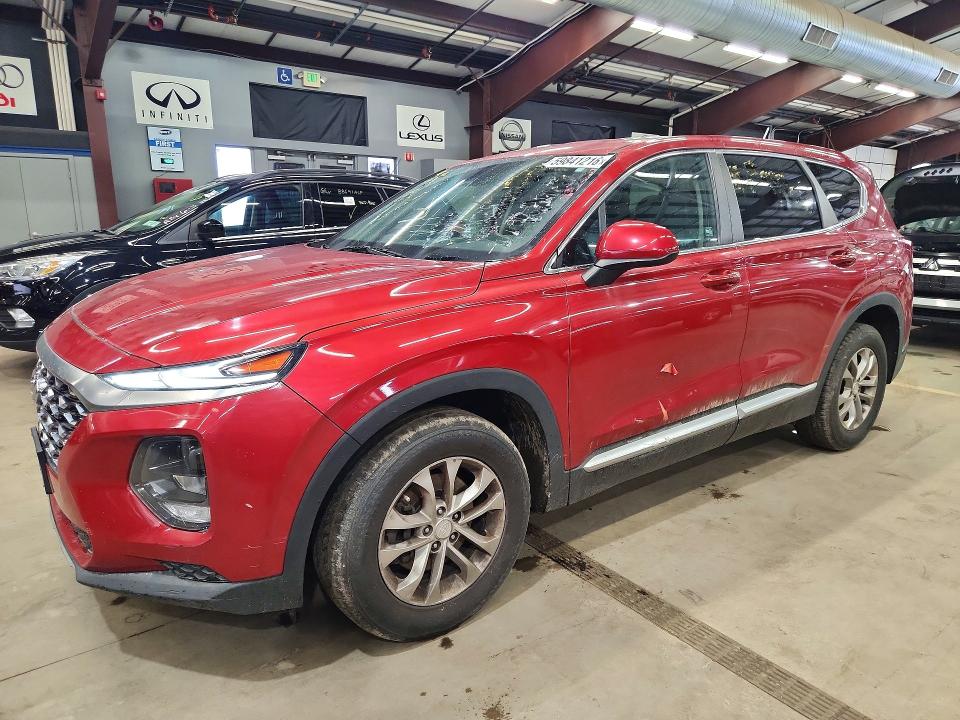 2019 Hyundai Santa fe VIN 5NMS2CAD4KH117508 COPART salvage auction — REAR END, Ct - Certificate Of Title, sold $2,550 on 2026-07-09 (photo 1)