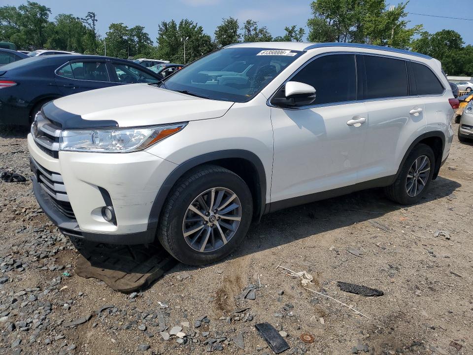 2019 Toyota Highlander VIN 5TDJZRFH2KS570092 COPART salvage auction — MINOR DENT/SCRATCHES, MD - CERTIFICATE OF TITLE (P), sold $16,800 on 2026-07-30 (photo 1)