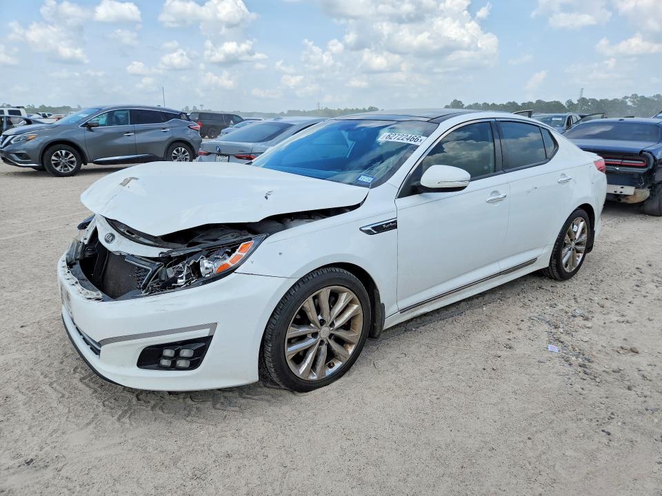 2015 Kia Optima VIN 5XXGR4A64FG411391 COPART salvage auction — FRONT END, TX - CERTIFICATE OF TITLE, sold $1,000 on 2026-07-31 (photo 1)