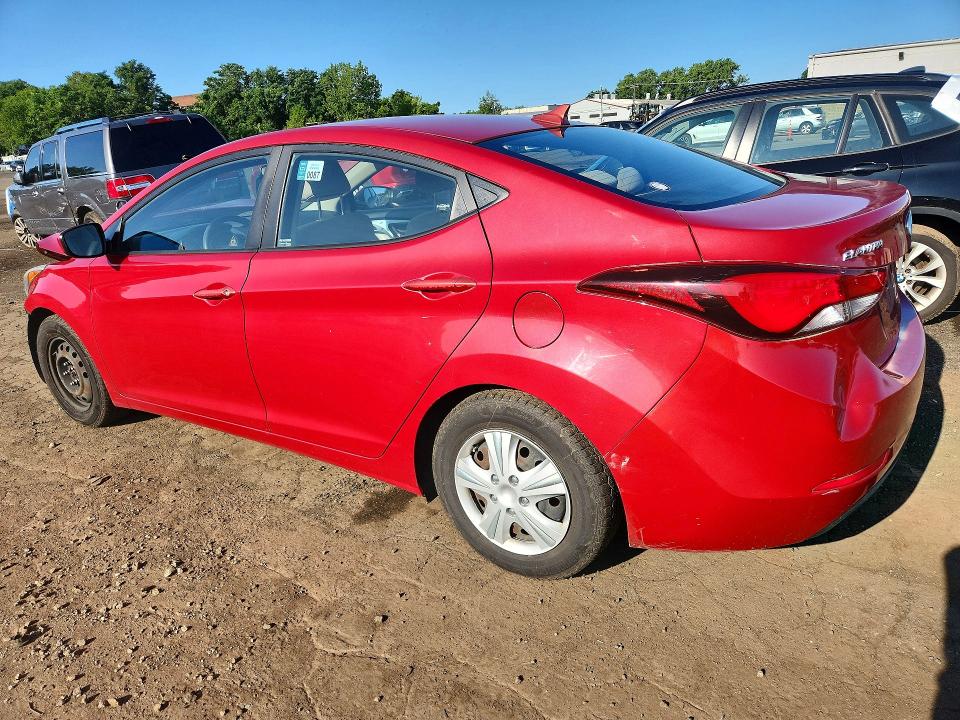 2016 Hyundai Elantra VIN KMHDH4AE4GU492753 COPART salvage auction — FRONT END, CT - CERT OF TITLE-SALVAGE, sold $1,050 on 2026-07-31 (photo 2)