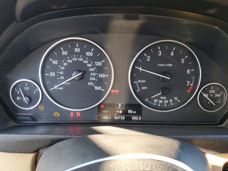 2014 BMW 3 series VIN WBA3B1C55EPV79566 COPART salvage auction — FRONT END, Ca - Dis/Dlr/Exp Only Clean Title, sold $900 on 2026-07-14 (photo 9)