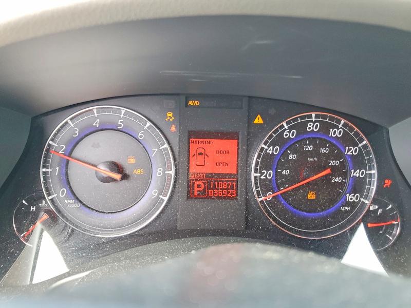 2008 Infiniti Ex35 VIN JNKAJ09F38M361931 COPART salvage auction — FRONT END, Va - Cert Of Title - Salvage, sold $175 on 2026-07-29 (photo 9)